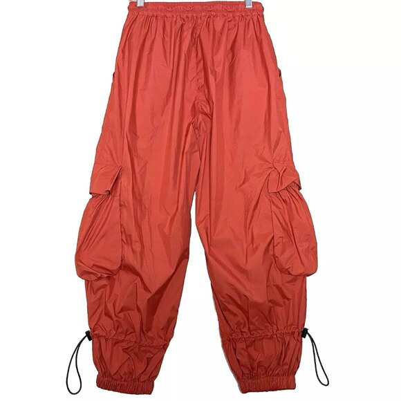 Urban Outfitters Orange Balloon Parachute Cargo Jogger Utility Pants Women Small - Picture 3 of 11
